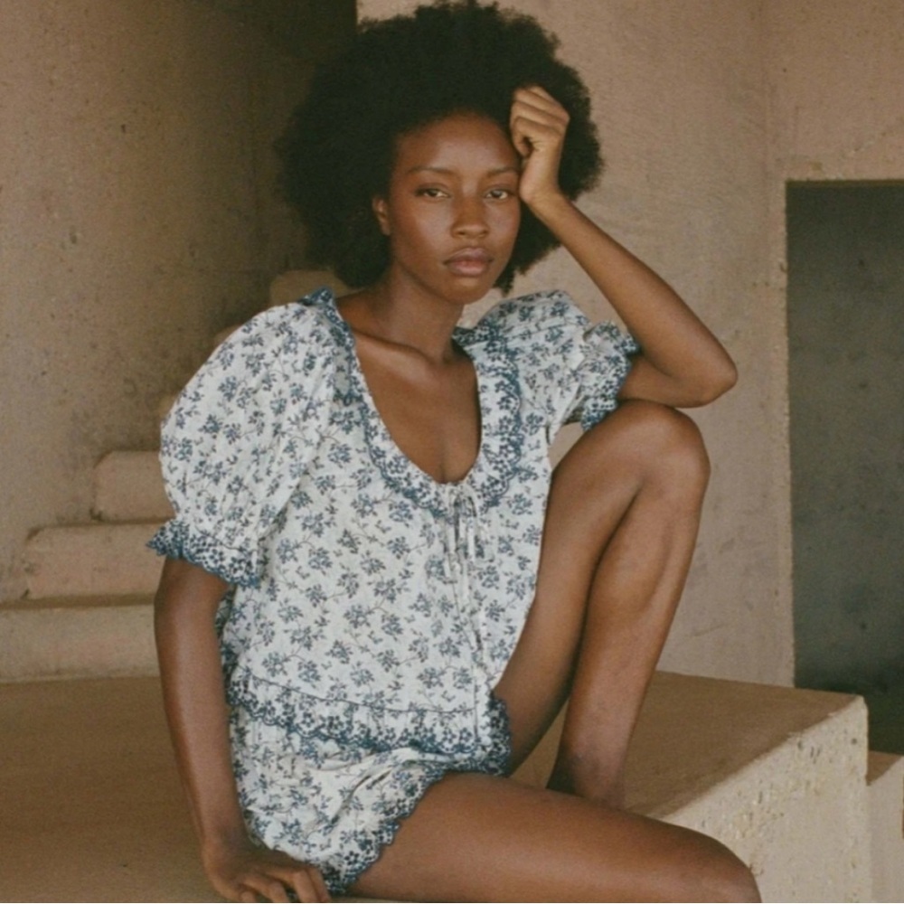 Doen Lazuli Top & Enna Shorts Set Songbird